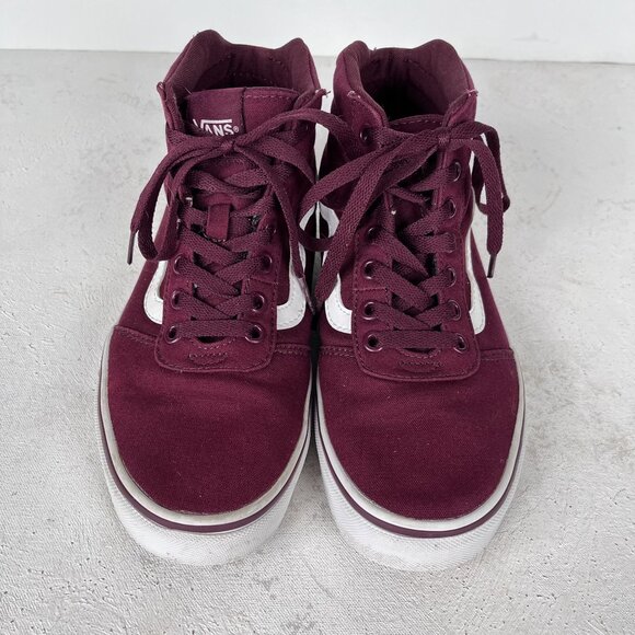 Vans Old Skool Sk8 Womens Canvas Marron White Sneakers Sz 7.5 - Picture 9 of 9